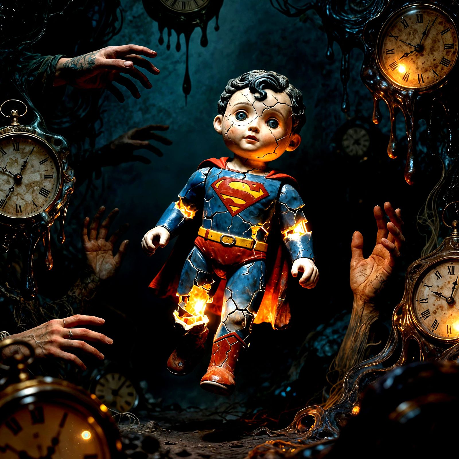 Creepy porcelain Superman doll from 1939