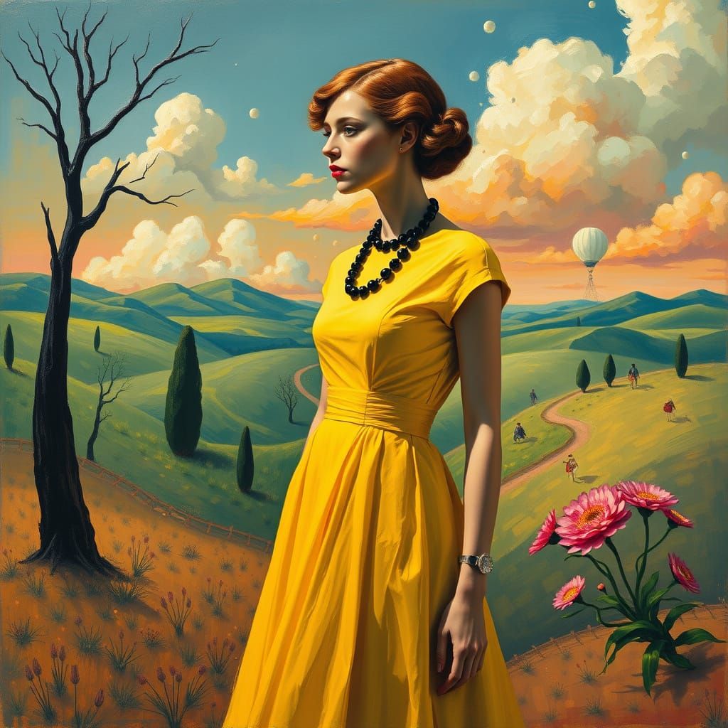 Hellen in yellow dress