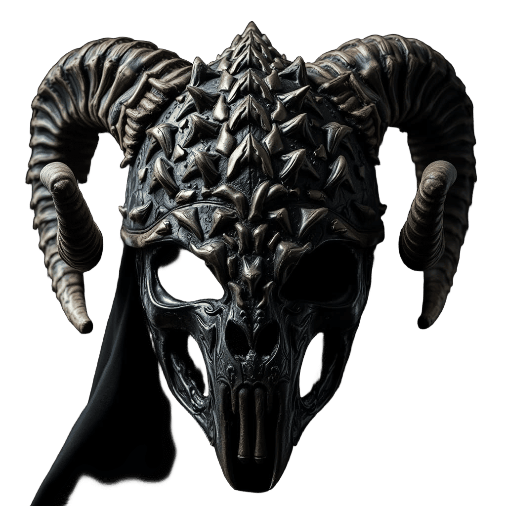 Onyx Bone Battle Helm in Fantasy Style