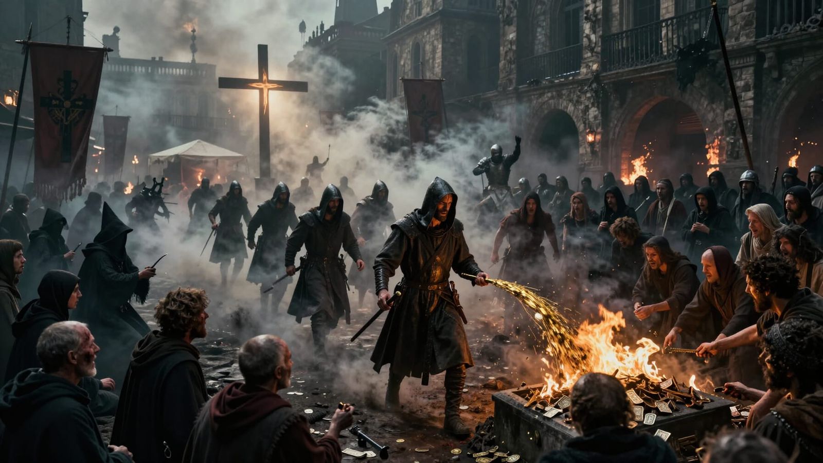 Dystopian Vision of Faith Weaponized in Cinematic Tableau