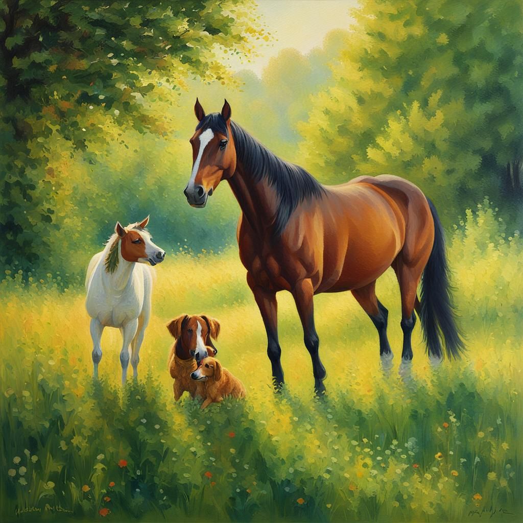 Horse and Dog