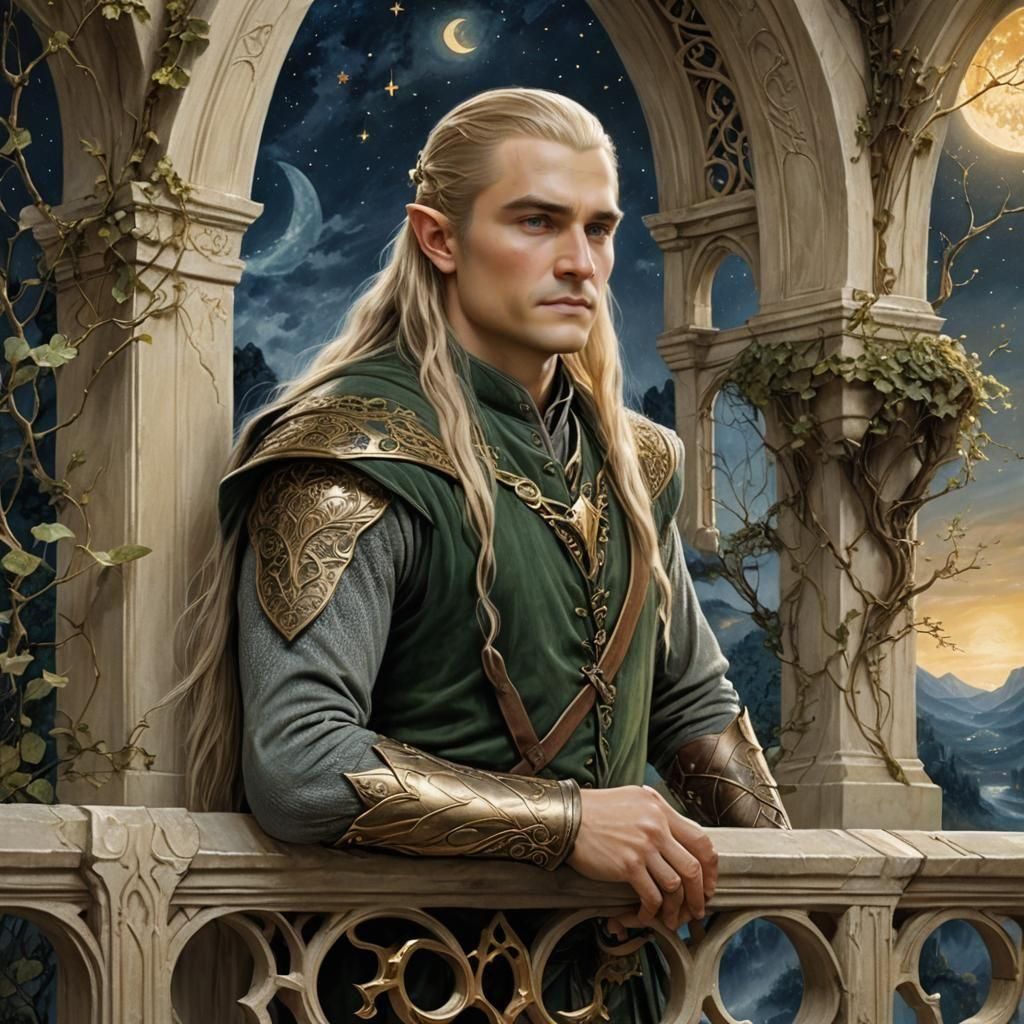 Legolas in Rivendell: Ethereal Fantasy Art