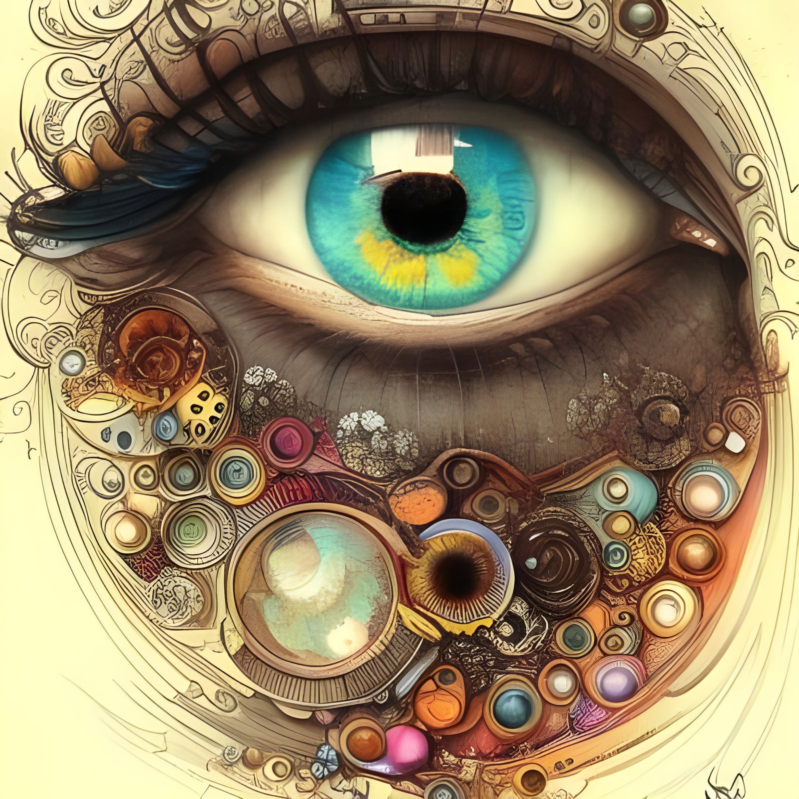 Soulful Eyes: Intricate Fantasy Art