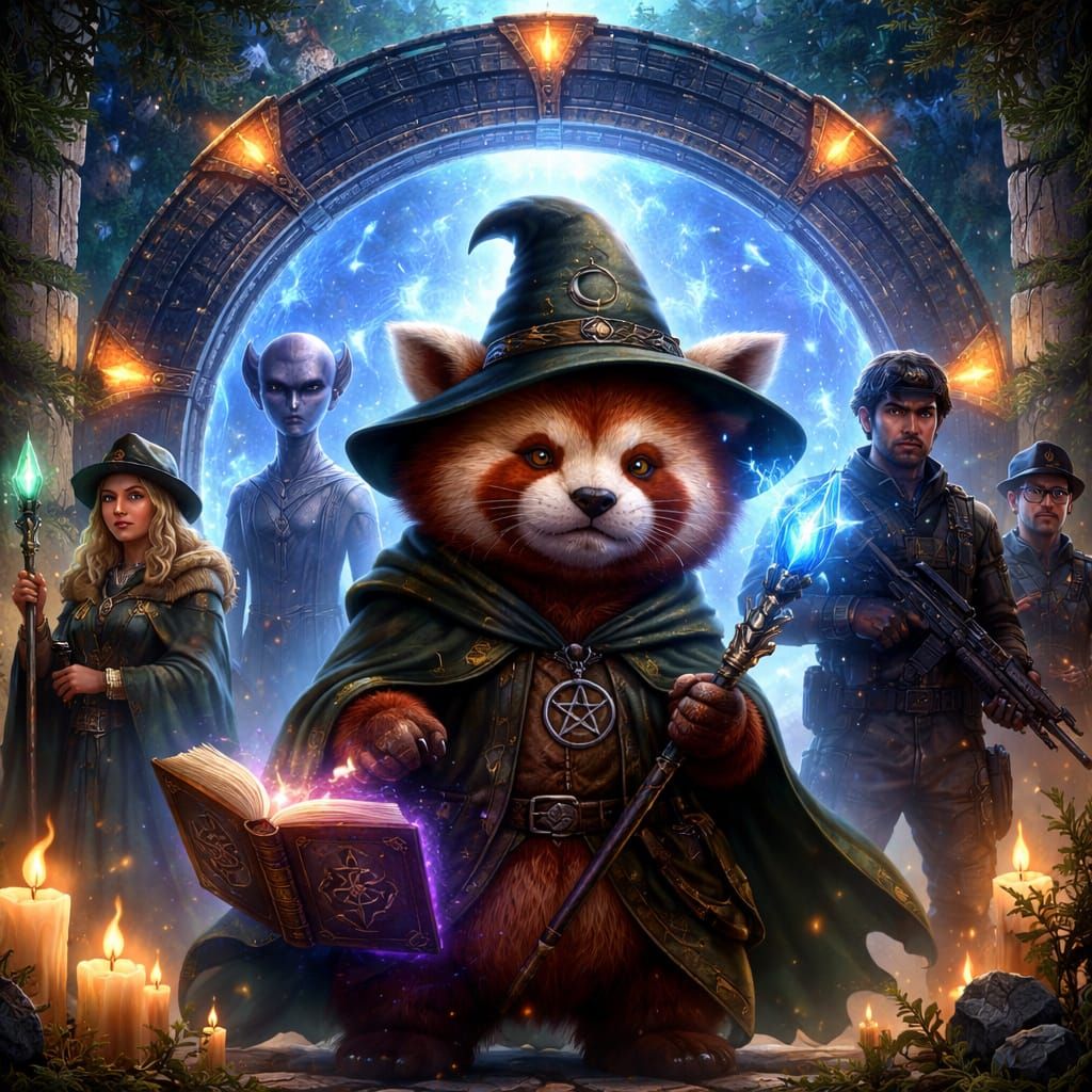 Stargate Asgard Wicca Red Panda Harry Potter Military Art