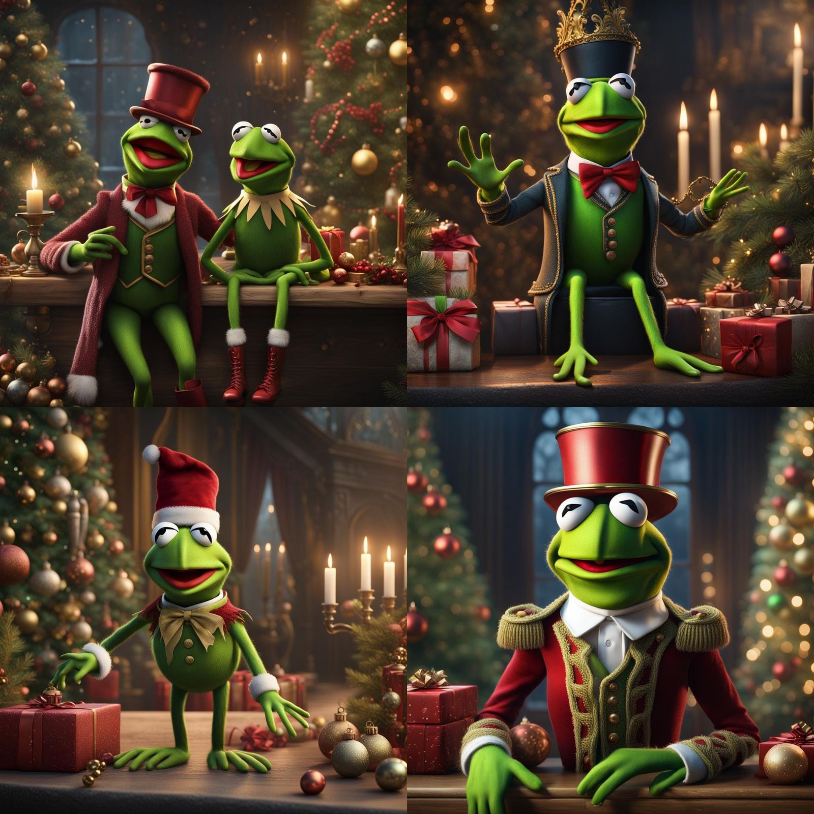 Kermit the Frog Christmas Nutcracker Art