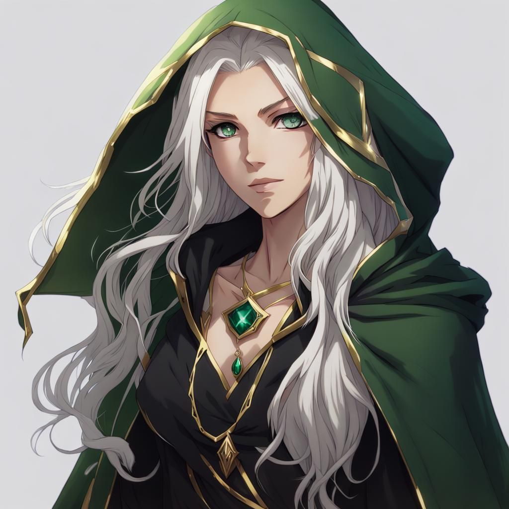 Female Wood Elf Rogue in Anime Style