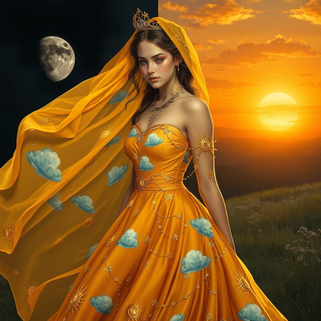 Vibrant Daylight Princess in Fantastical Matte Painting