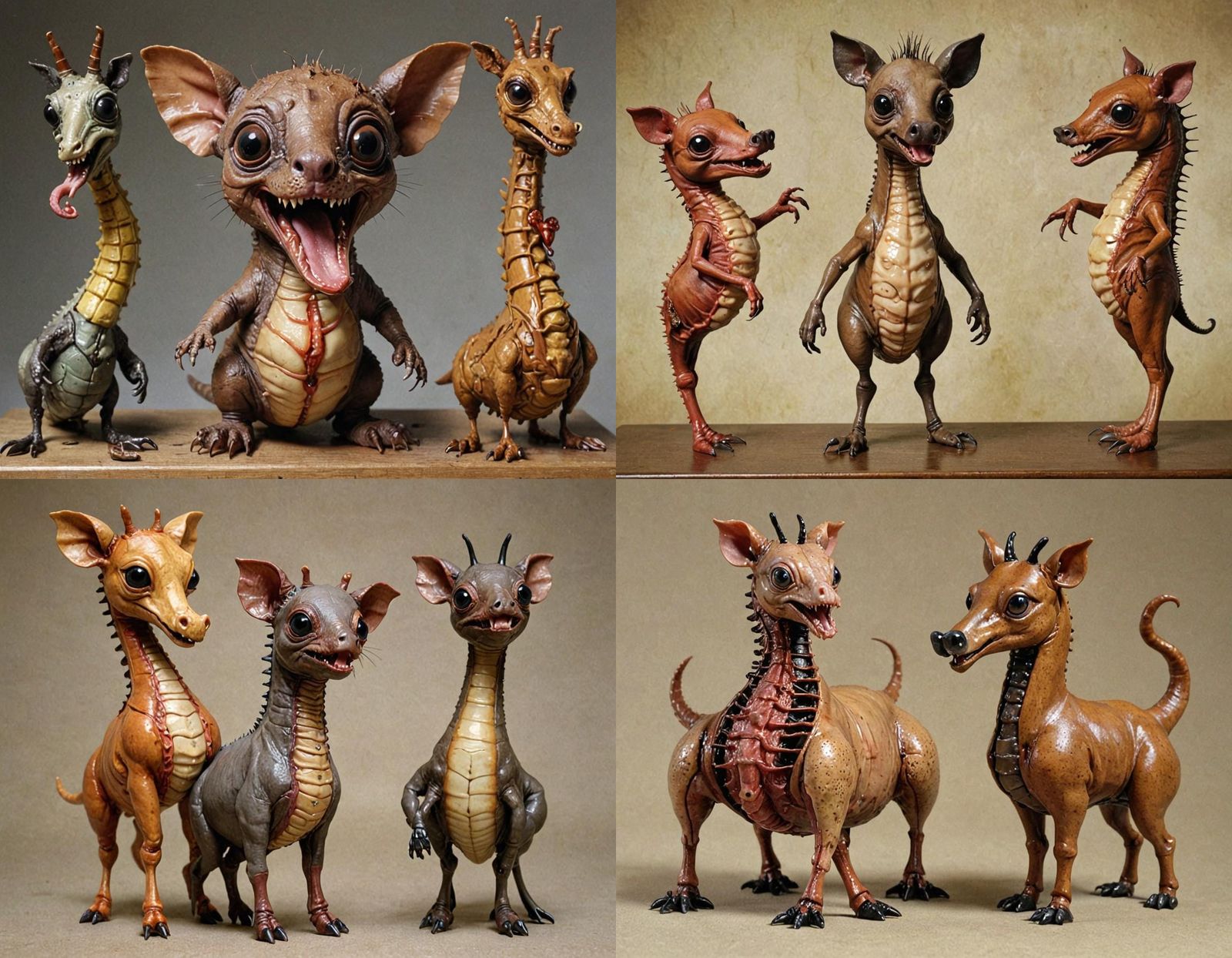 Surreal Hybrid Creature in Disgraceful Horror Style