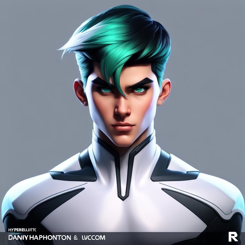 Hyperrealistic Danny Phantom Portrait in 8k