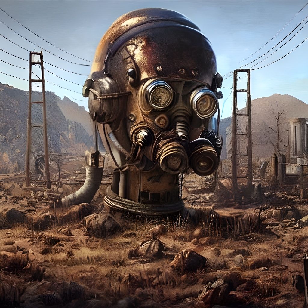 Fallout Supermutant with Brain Jar as Oil Painting