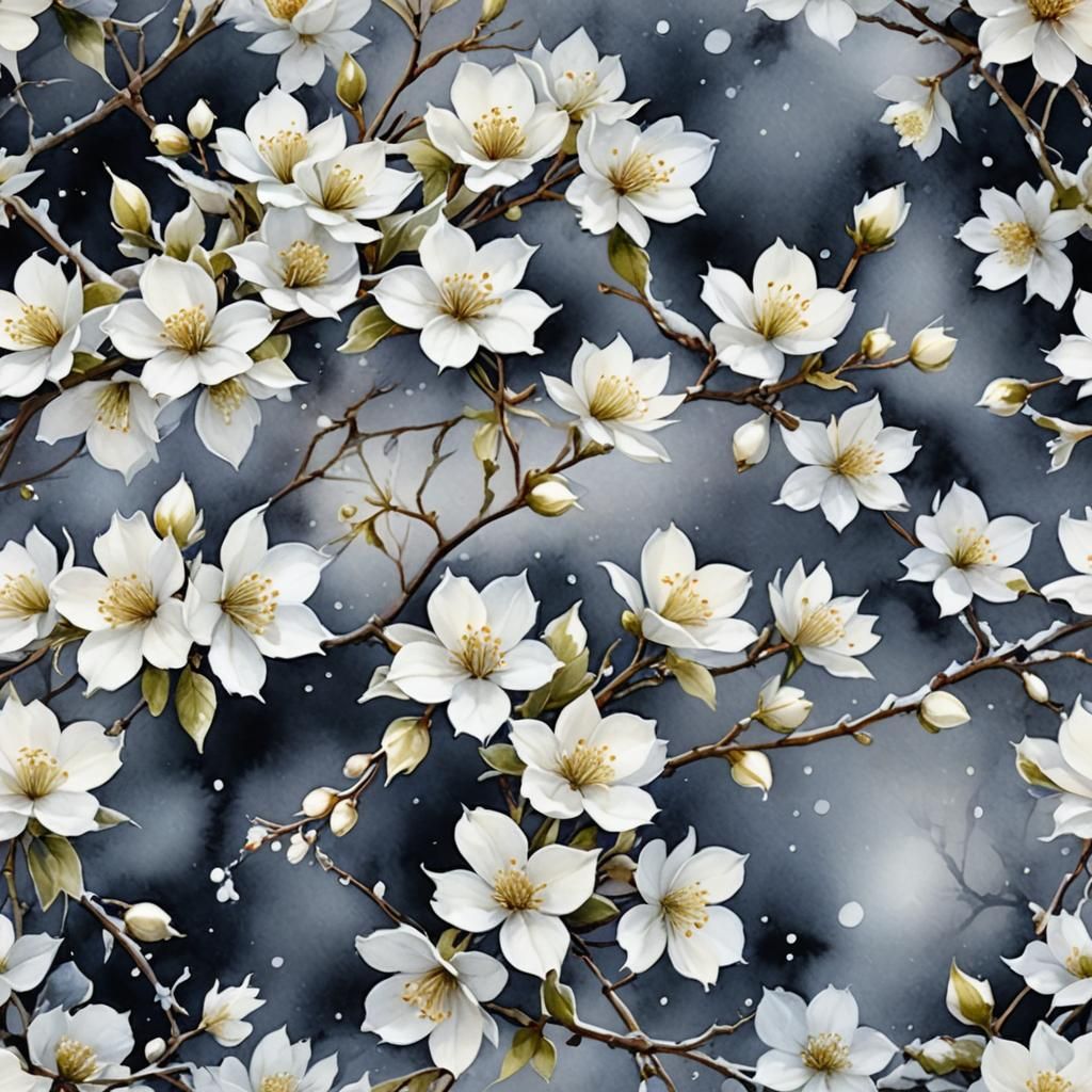 Enchanting Frostbloom Flowers in Winter Landscape