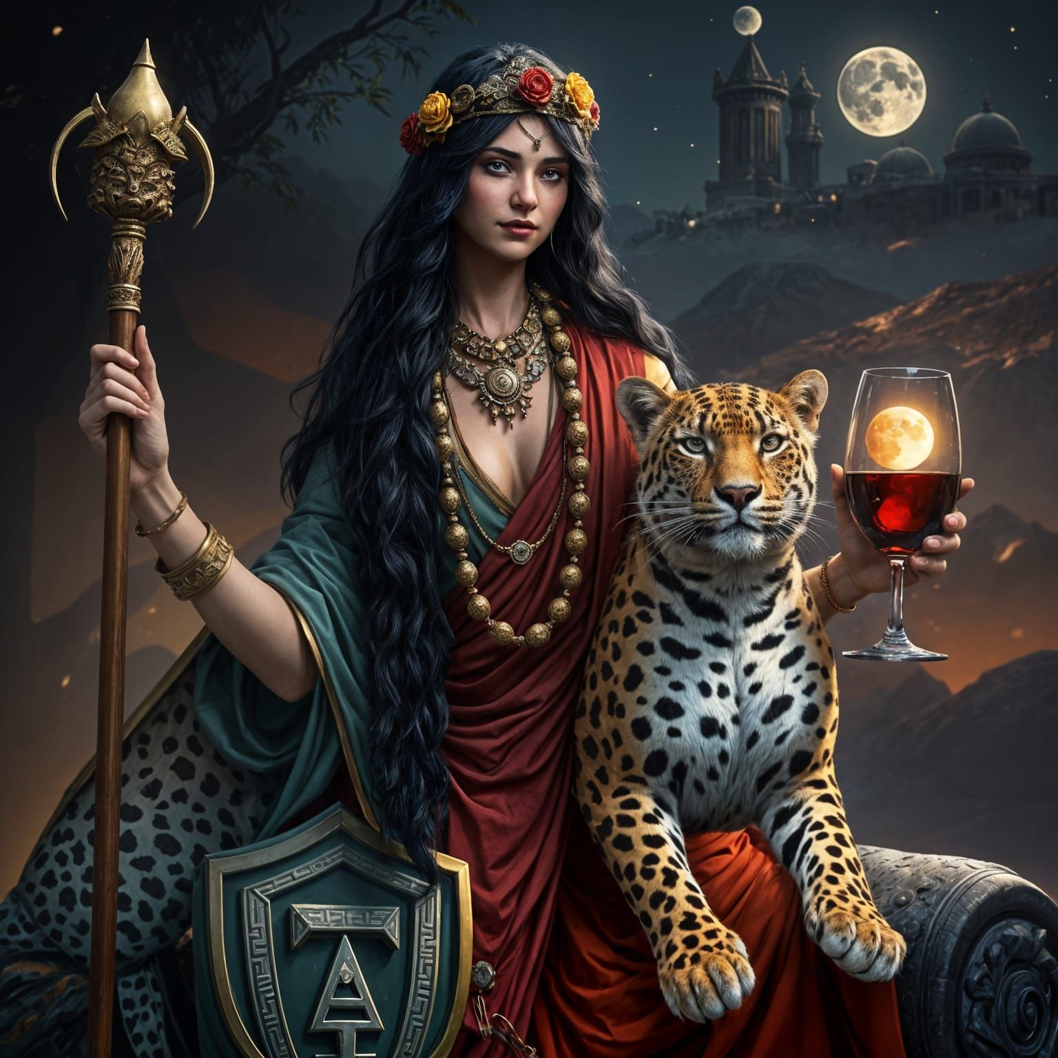 Goddess of the Wild in Ethereal Splendor