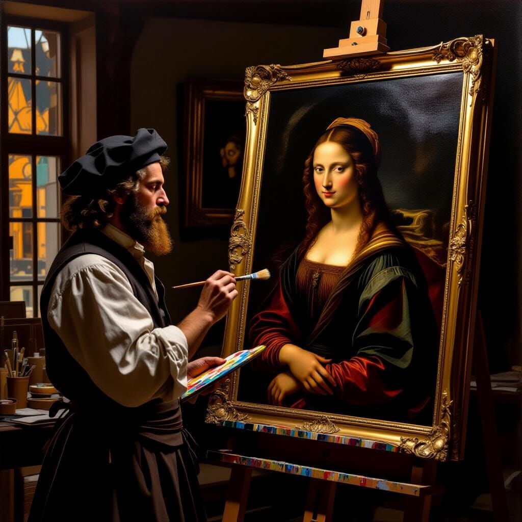 16th Century Painter Creates Portrait in Renaissance Style