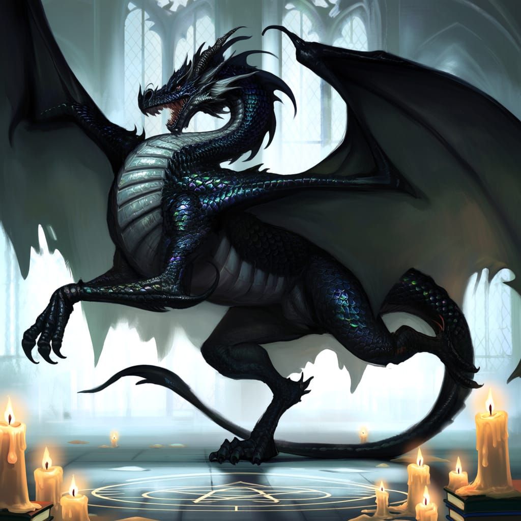 Dragon's Ballet Mishap in Ancient Library