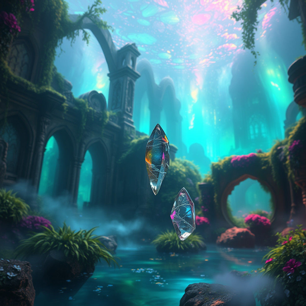 Mystical Agua Amidst Ancient Ruins