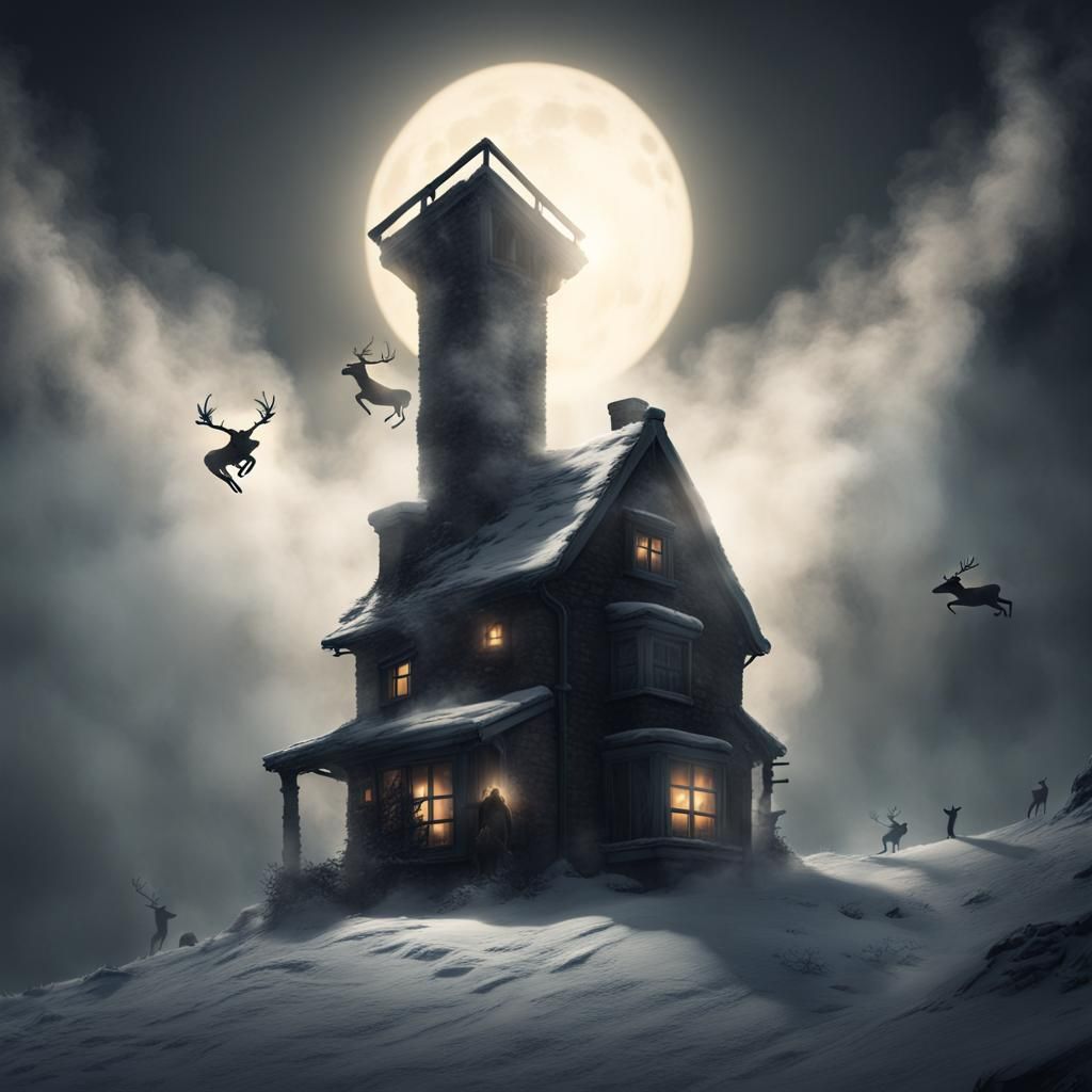 Ghostly Santa's Ascent: A Supernatural Dark Fantasy