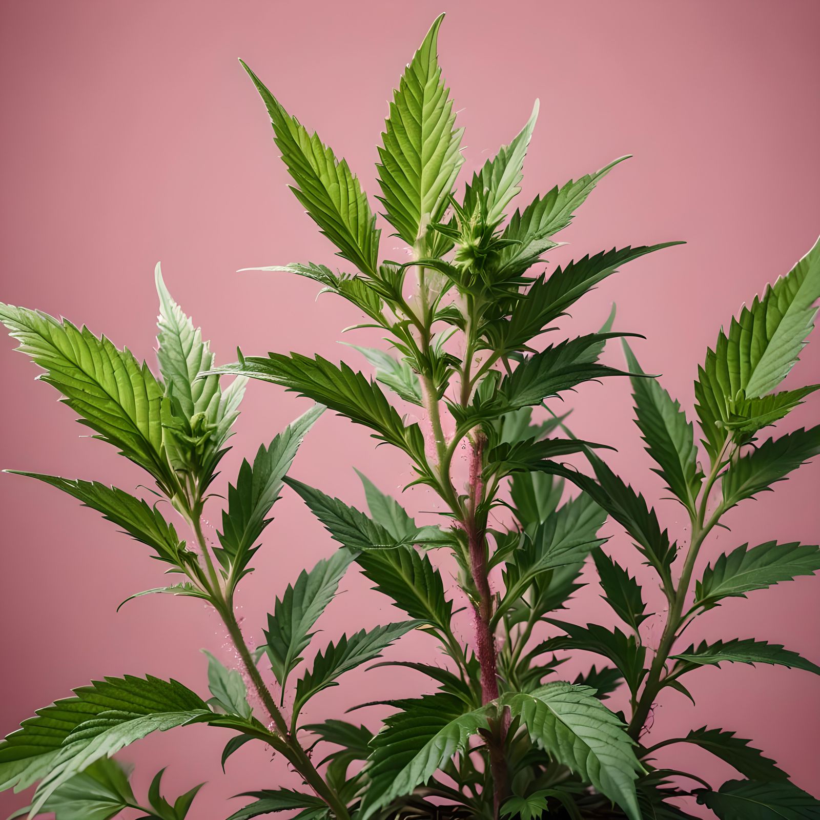 green/pink Hemp branch - NK97510