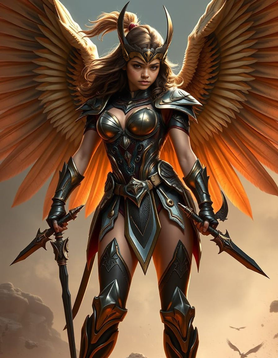 Jenna Ortega as Epic Hawkgirl, Soaring with Majestic Wings