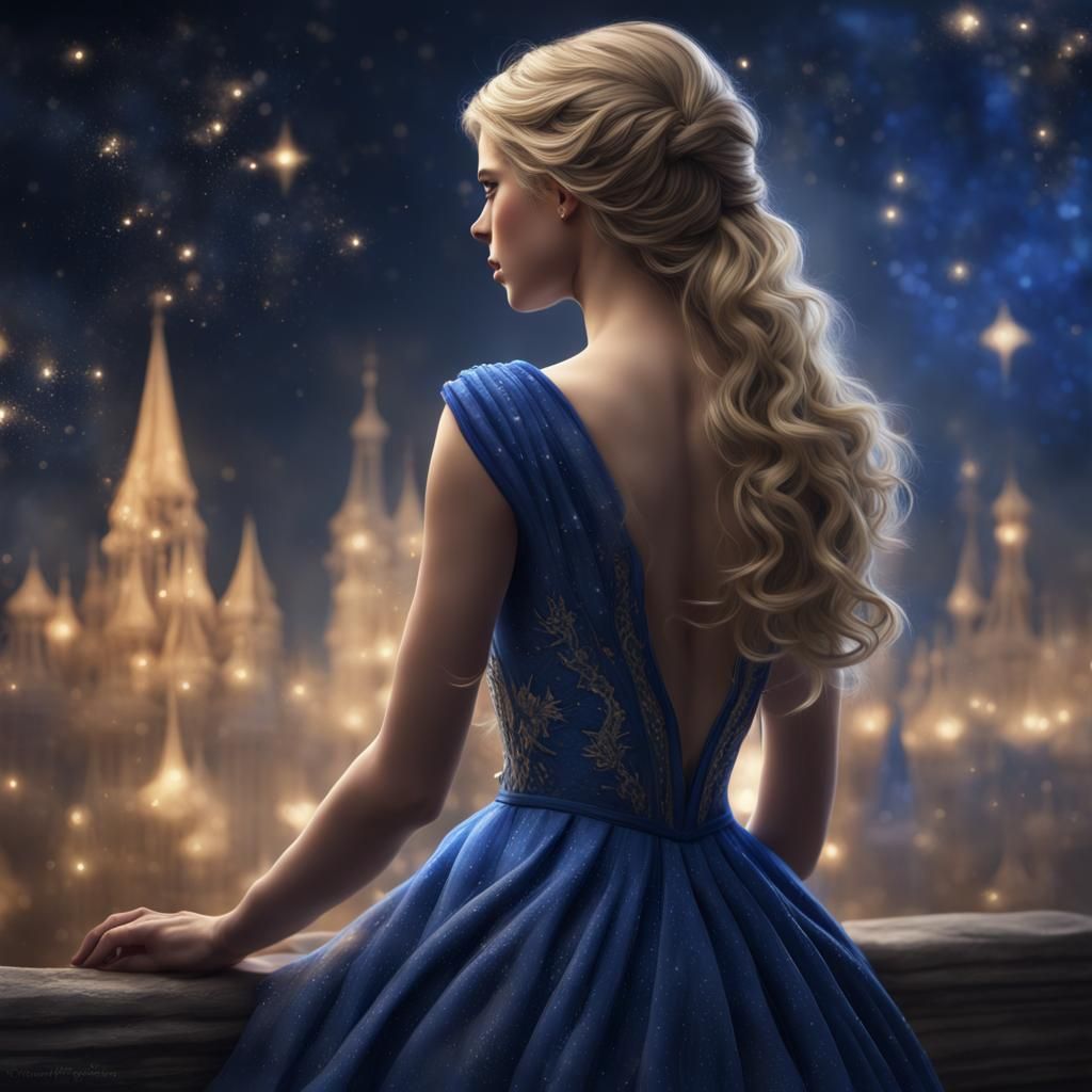 Girl in Starlight Dress: Fantasy Concept Art