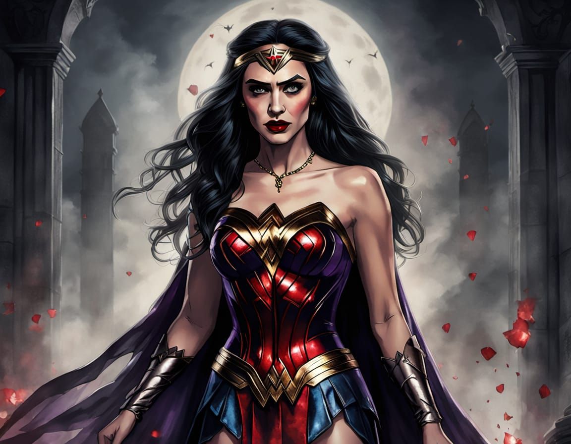 Ethereal Vampire Bride in Dark Gothic Elegance