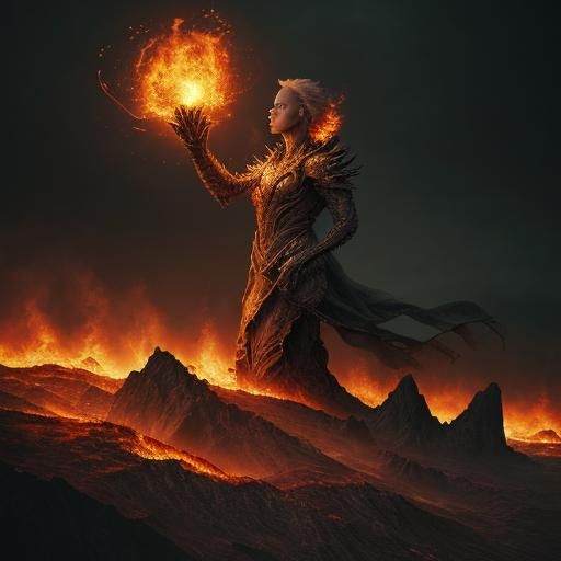 Earth on Fire: Hyperrealistic 64 Megapixel Image