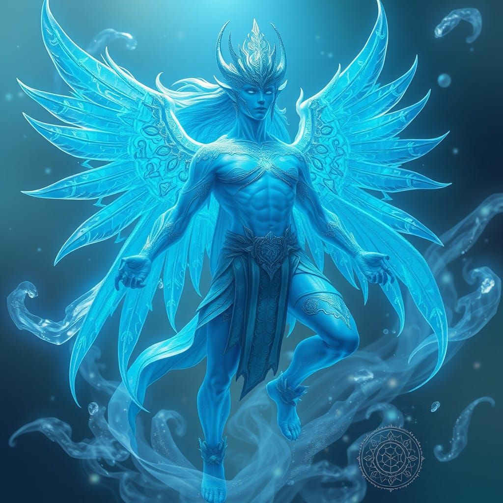 Mystical Air Warrior Radiates Ethereal Beauty