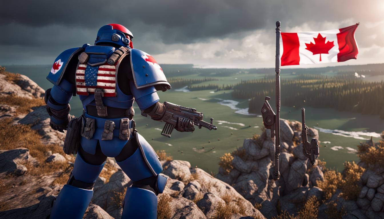 Space Marine Under Canadian Flag, Zombie Field