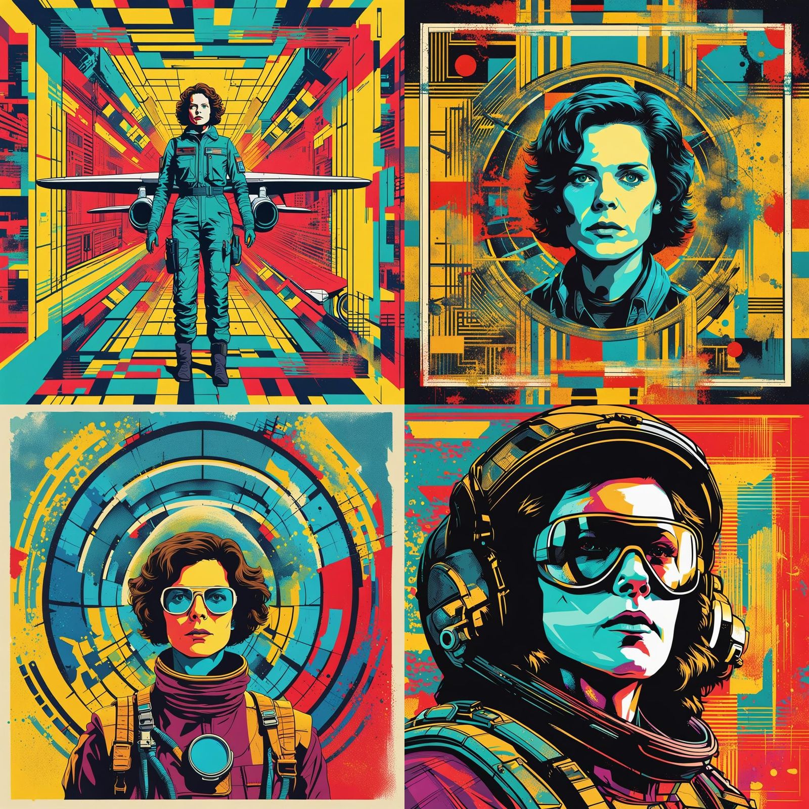 Ellen Ripley in Geometric Bauhaus Style