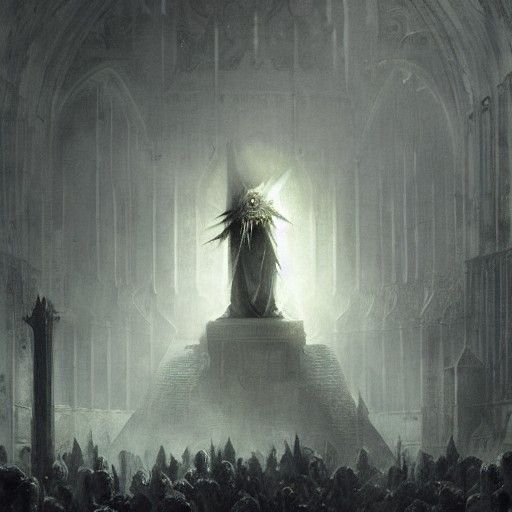 Terrifying Templar in Gothic Horror Style