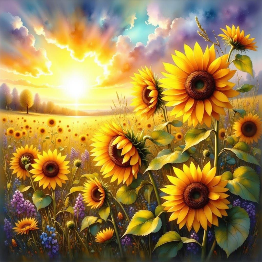 Fantastic summer sunflowers