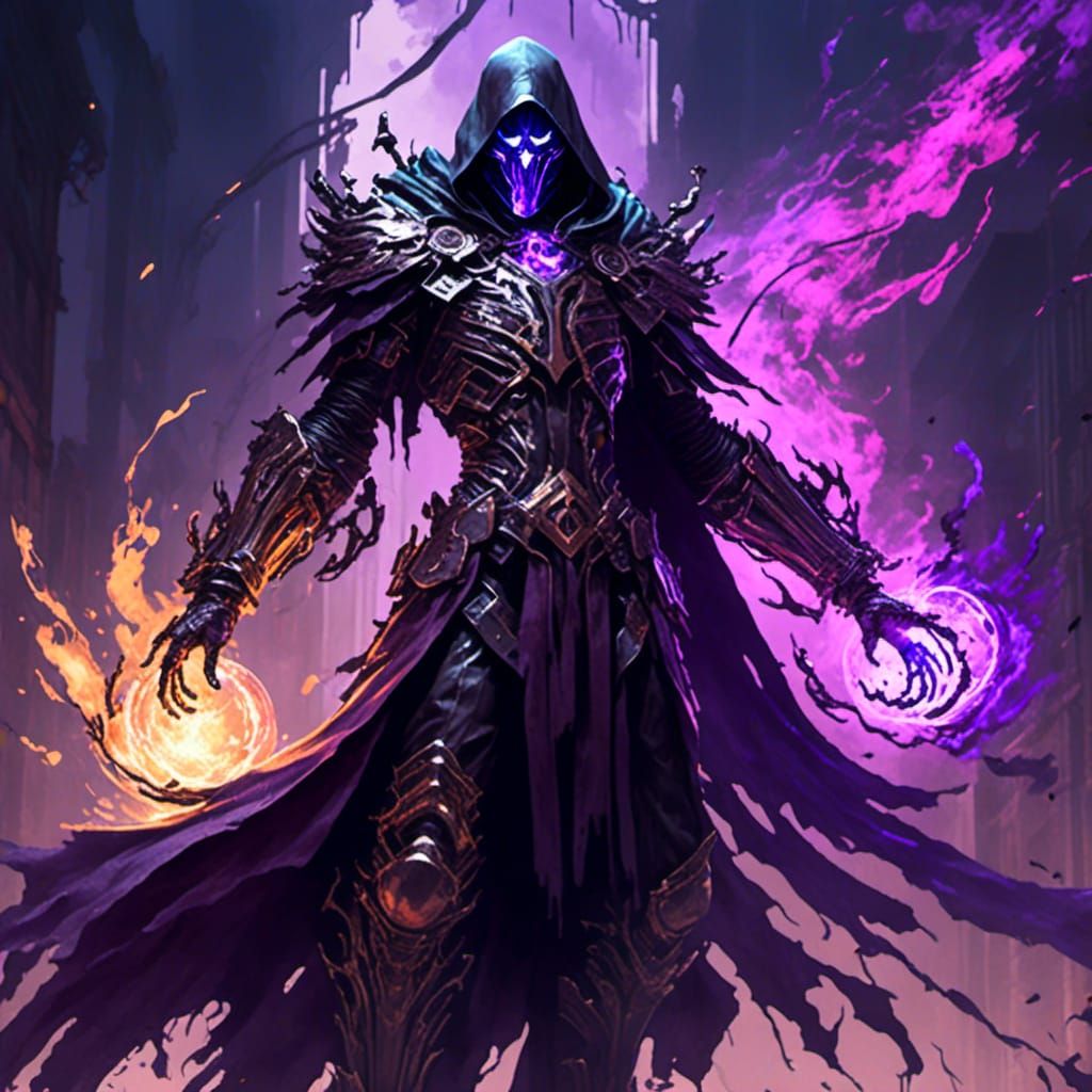 Cyborg Reaper in Magic Arena with Purple Fire