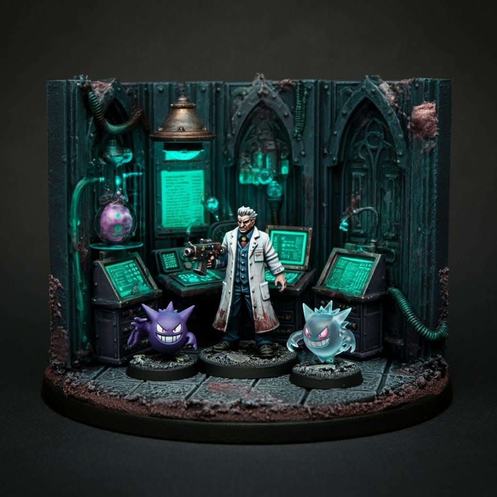 Warhammer 40K Professor Oak Gothic Lab Diorama