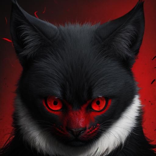 Striking Red Eyes Gaze