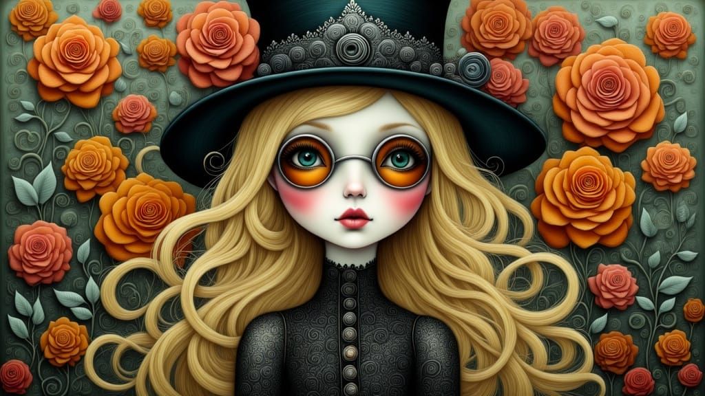 Steampunk Goddess in Whimsical Bloom