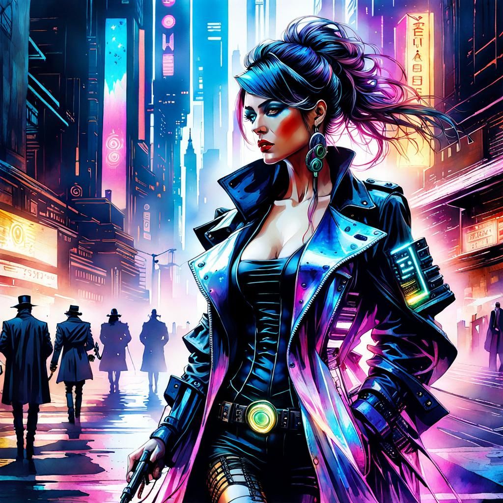 Farah, Cyberpunk detective