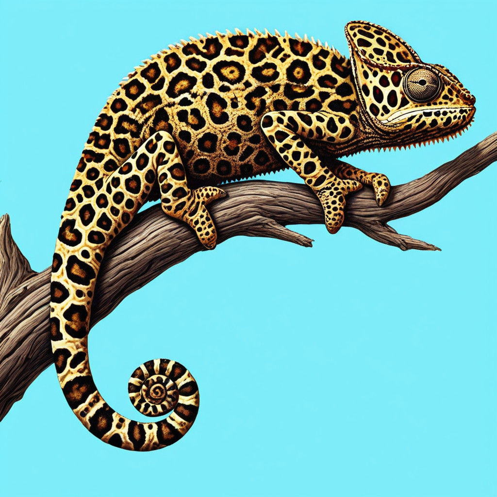 Mimic Chameleon in Leopard Disguise