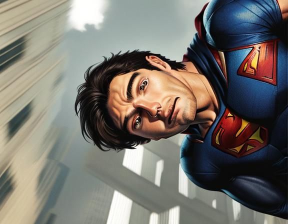 Superman with Brown Hair and Eyes