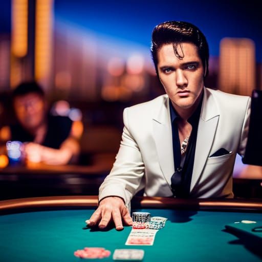 Elvis Presley as Blackjack Dealer in Las Vegas