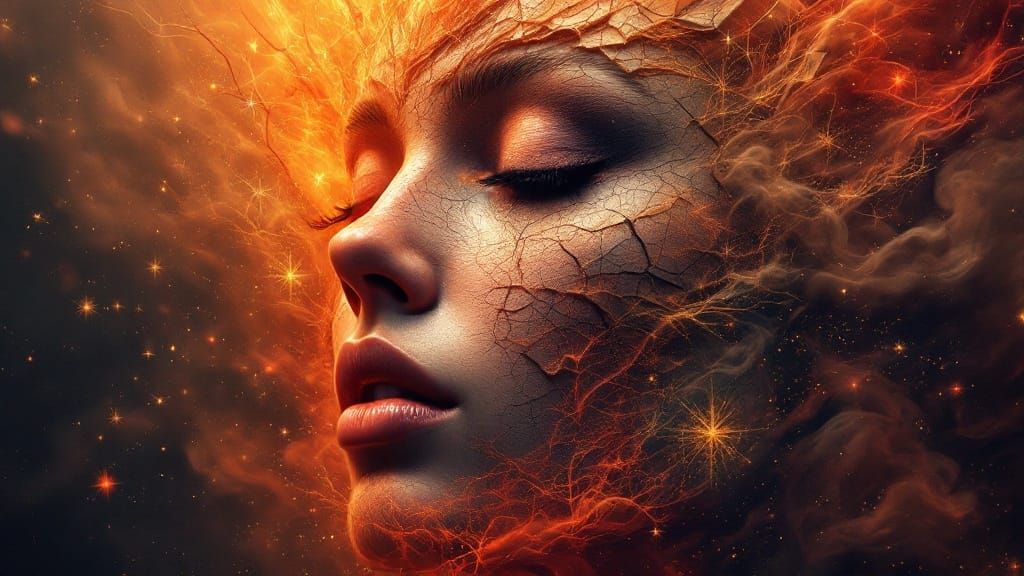 Surreal * Abstract * Explosion - Human Face