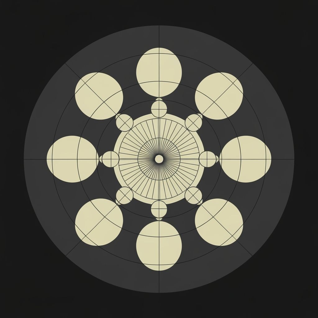 Geometric Circles in Orbit: Tessellation and Op Art Fusion