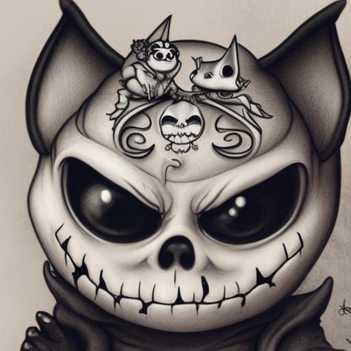 Eerie Storybook Skeleton in Creepy Cute Halloween Attire