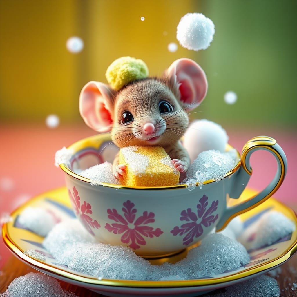 Pequeño tomando un baño