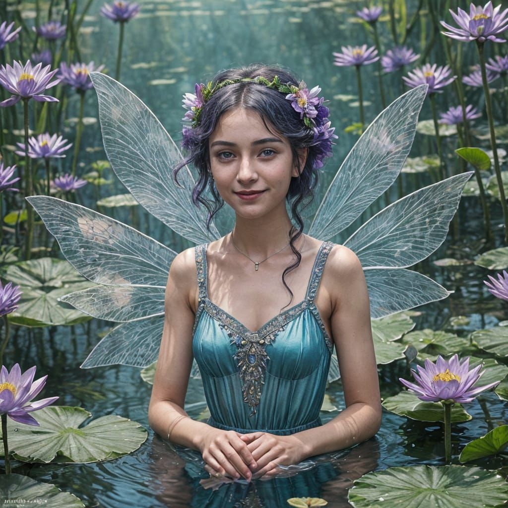 Indian Fairy with Crystal Wings in Dreamscape