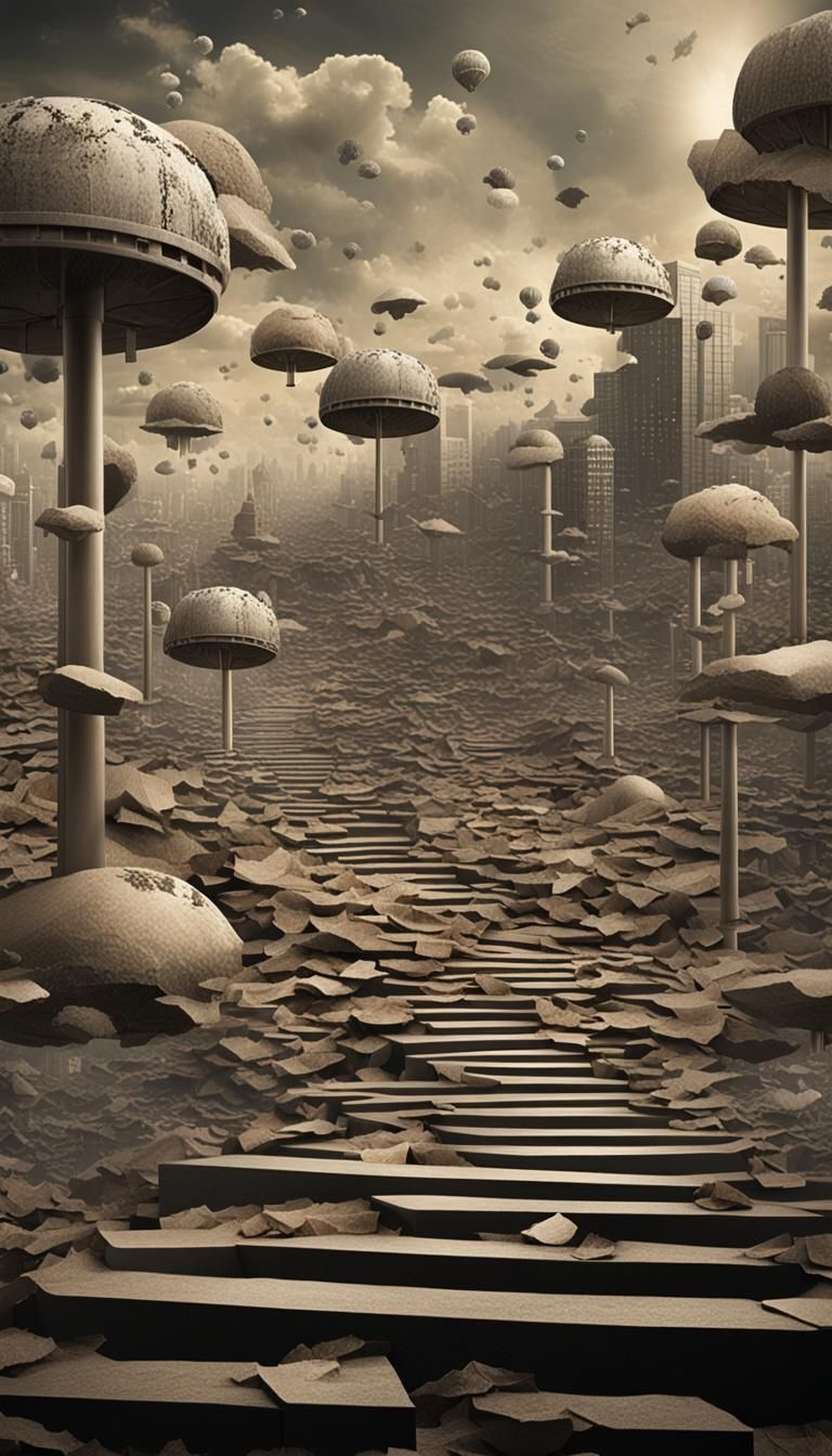 Surreal Reverse Time Flow Art