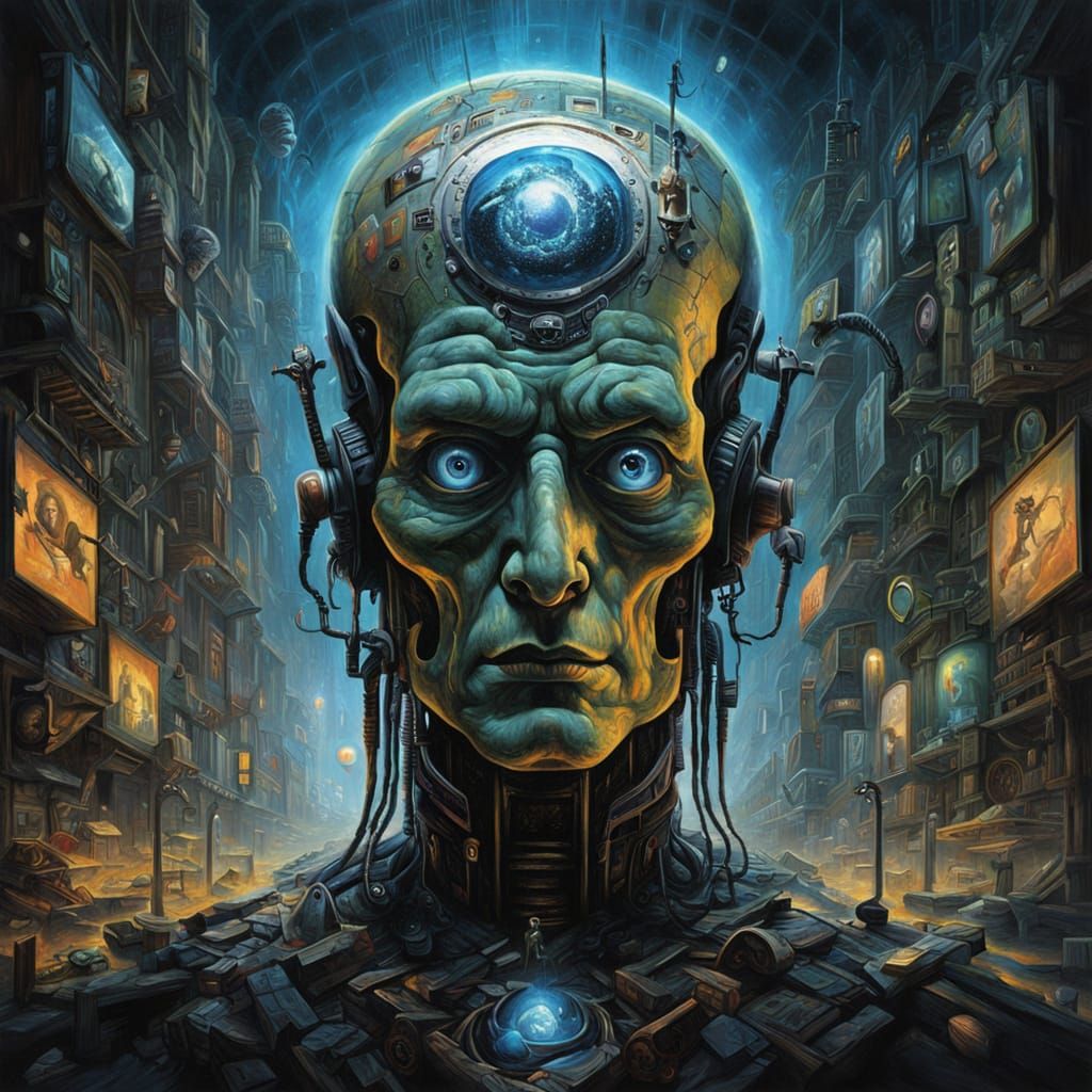 AI Entity in Surrealistic Dreamworld