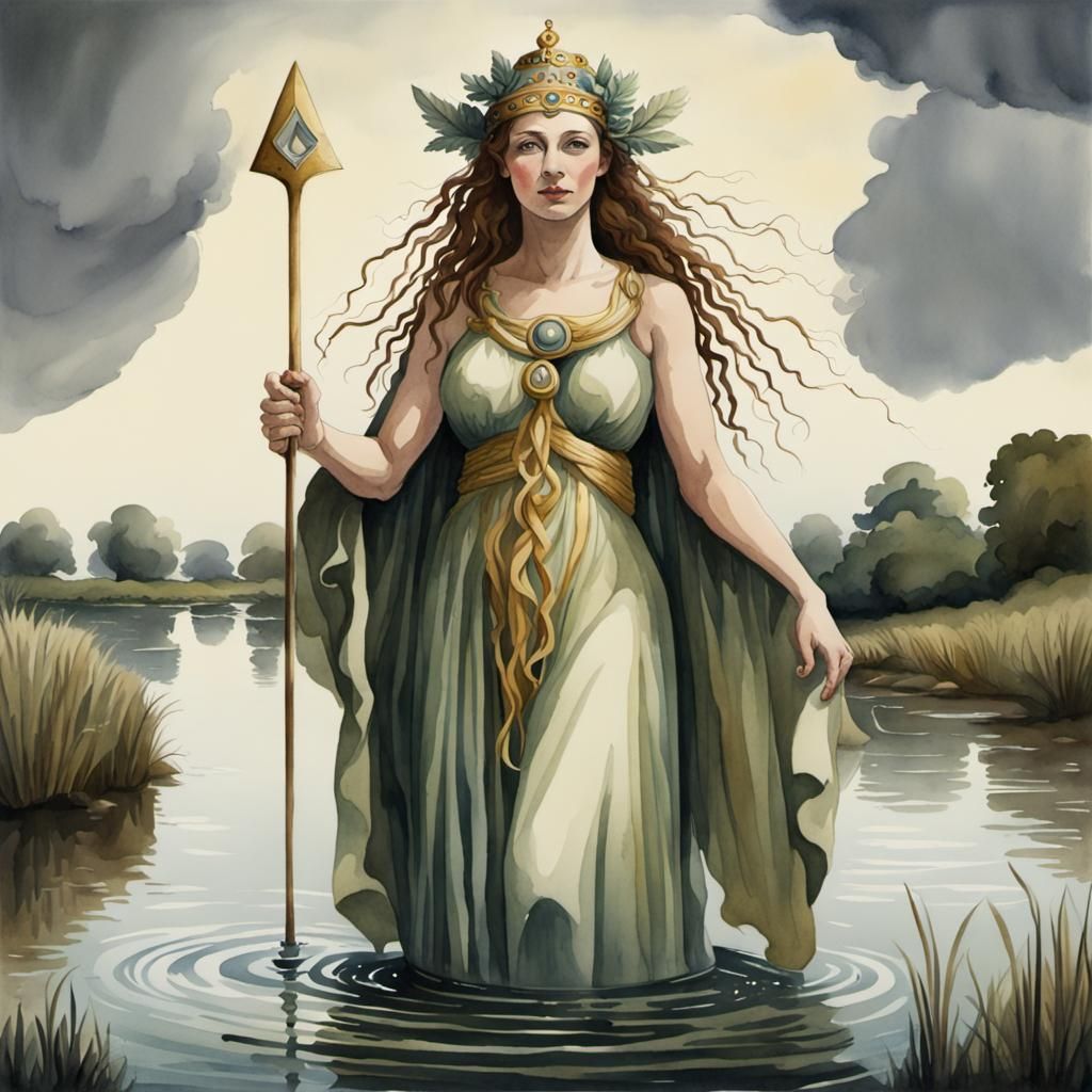 Trisentona: Watercolor Goddess of the River Trent