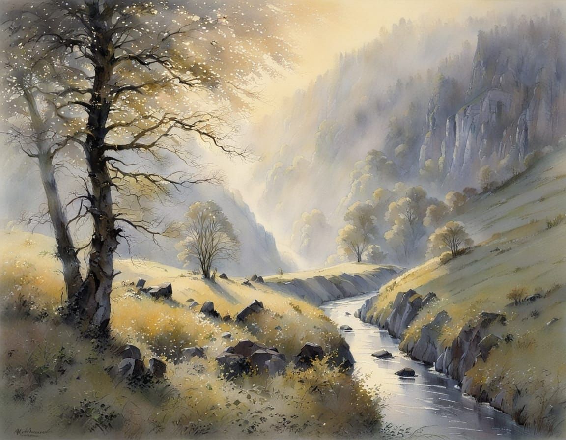 Ethereal Evening in the Bernese Oberland Gorge