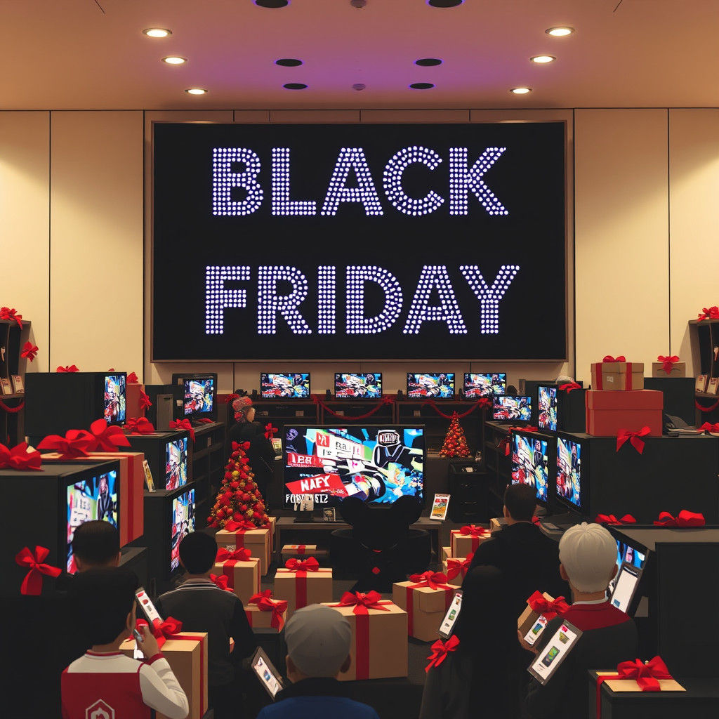 Crowded Black Friday TV Sale