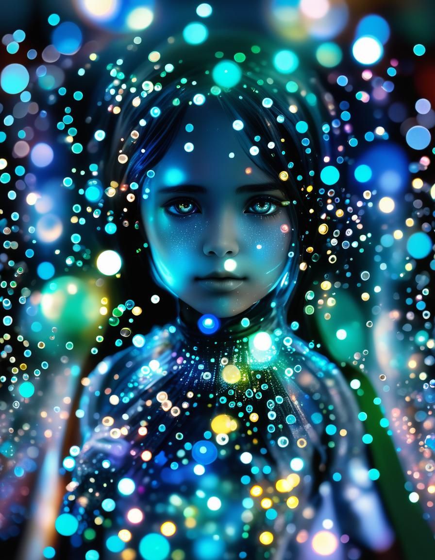 Binary Code Dream in Professional Photography Style