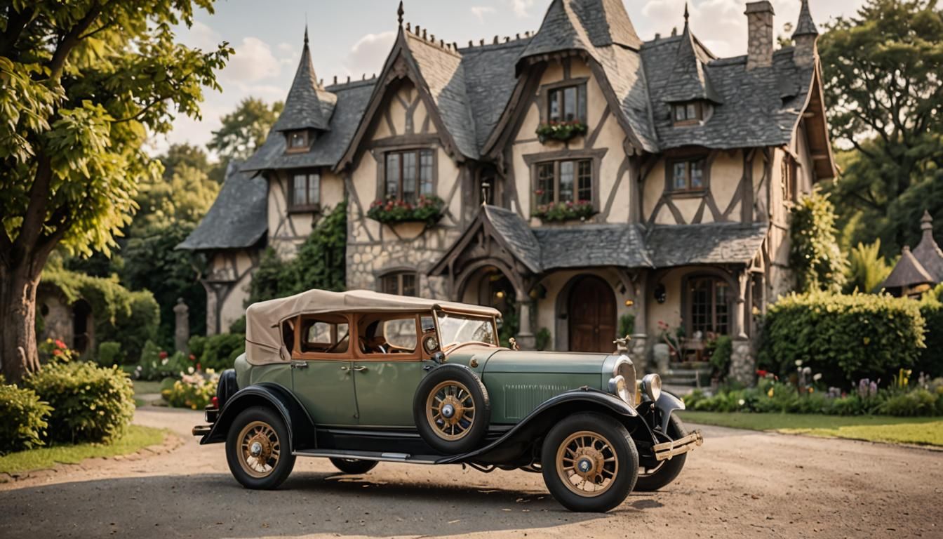 Antique Car at Elven Cottage, Professional Photography